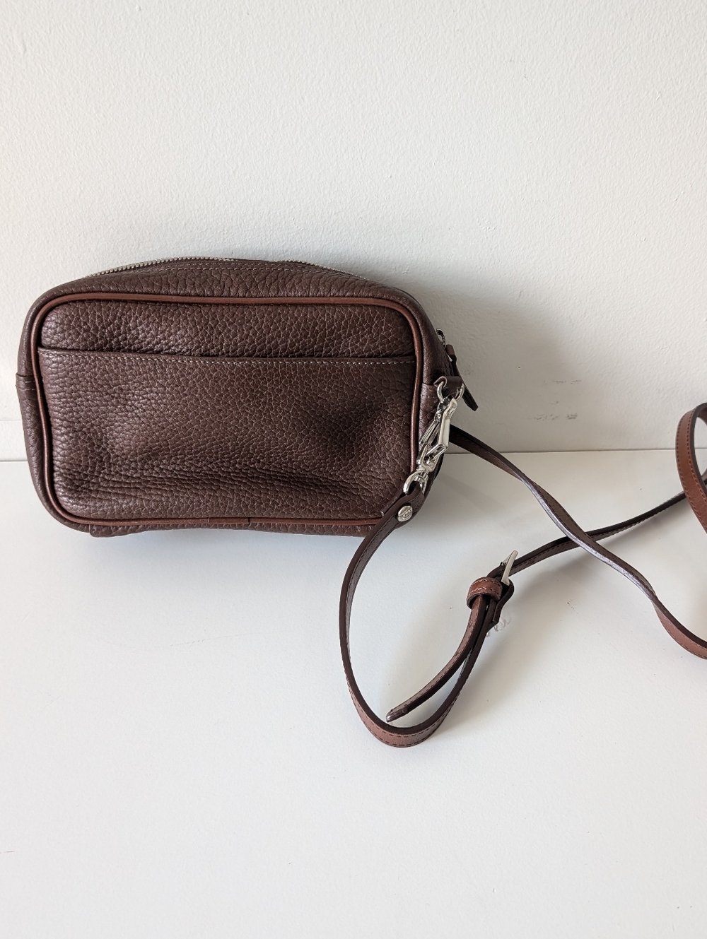 Dooney & Bourke Brown Pebble Grain leather Camera Crossbody bag